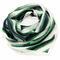 Small neckerchief - green and beige with stripes - 1/2