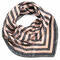 Small neckerchief - pink and grey with stripes - 1/2