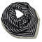 Small neckerchief - black and grey with stripes - 1/2