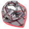 Small neckerchief - grey and pink with stripes - 1/2
