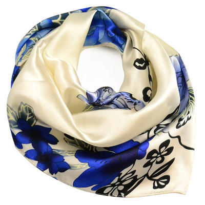 Small neckerchief - blue and white - 1