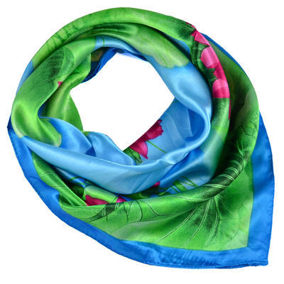Small neckerchief - blue and green - 1