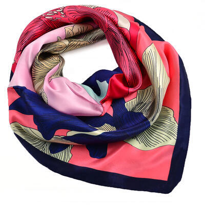 Small neckerchief - blue and pink - 1