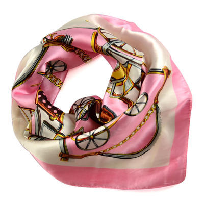 Small neckerchief 63sk009-01.23 - white and pink - 1