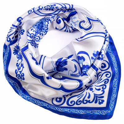 Small neckerchief - white and blue - 1
