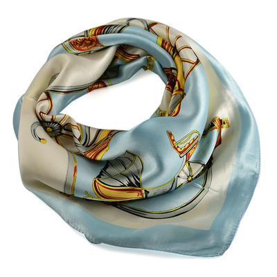 Small neckerchief 63sk009-01.31 - white and light blue - 1