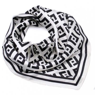 Small neckerchief - white and black - 1