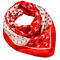 Square scarf - red and white - 1/2