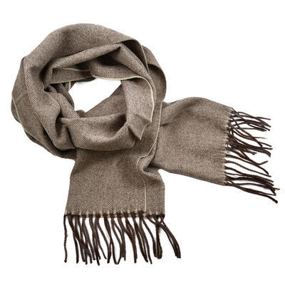 Classic warm scarf - light brown - 1
