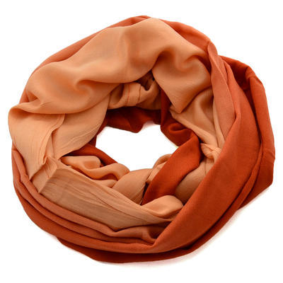 Winter infinity scarf - orange