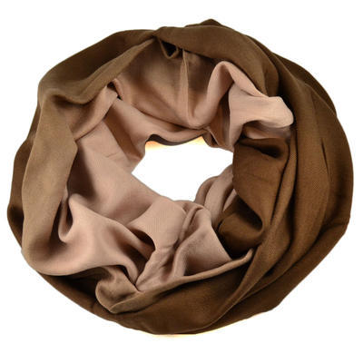 Winter infinity scarf - brown