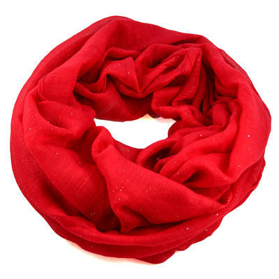 Infinity scarf - solid red - 1