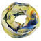 Snood 69tu004-01.30 - white and blue with flowers print - 1/2