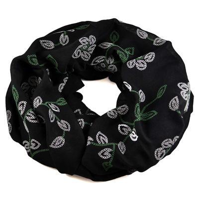 Snood 69tu004-53.20 -  red and green with flowers - 1