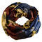 Snood 69tu009-32.10 - turquoise and yellow, mixed print - 1/2