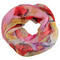 Summer snood 69tl004-20.30a - red with blue flowers - 1/2