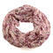 Summer infinity scarf 69tl004-40.01 - brown with white roses - 1/2