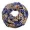 Summer infinity scarf 69tl004-30.14 - blue with small flowers - 1/2