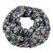 Summer infinity scarf 69tl004-70.02 - black with flowers - 1/2