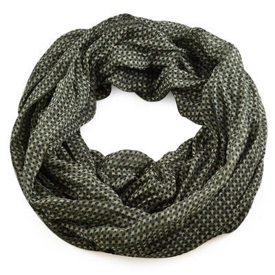 Summer snood 69tl006-51- green with geometrical print - 1