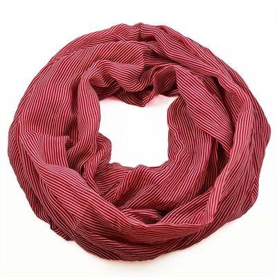 Summer infinity scarf 69tl003-22 - red strips - 1