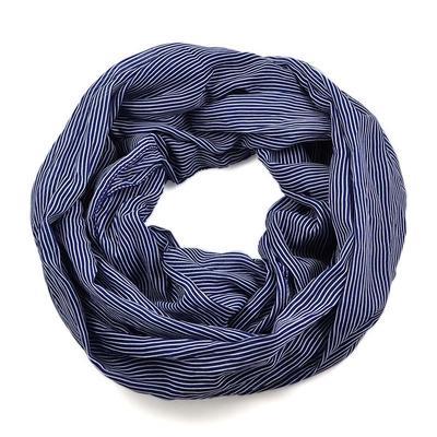 Summer infinity scarf 69tl003-36 - navy strips - 1