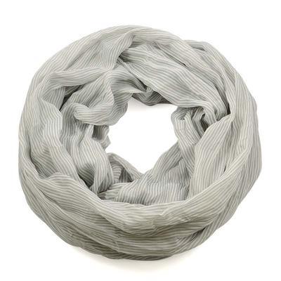 Summer infinity scarf 69tl003-71 - grey strips - 1