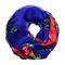 Summer infinity scarf 69tl004-30.20 - blue with red flowers - 1/2