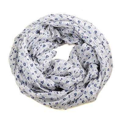 Summer snood 69tl004-01.30 - white with little flowers - 1