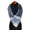 Big square scarf - blue chequer - 1/3