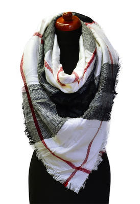 Blanket square scarf - white - 1