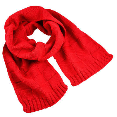 Knitted hat and scarf - red - 2
