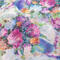 Classic women's scarf - white with floral print - 2/2