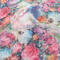 Classic women's scarf - beige and pink with floral print - 2/2