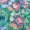 Classic women's scarf - green with floral print - 2/2