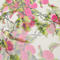 Classic women's scarf - beige and pink with floral print - 2/2