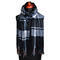 Blanket scarf bilateral - black and multicolor - 2/2