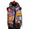 Blanket scarf bilateral - grey and orange/multicolor - 2/2