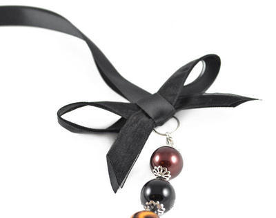 La Perle necklace - black&brown - 2