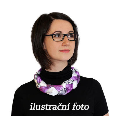 Jewelry scarf Florina - black and white - 2