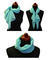 Jewelry scarf Melody - bluegreen and violet - 2/2