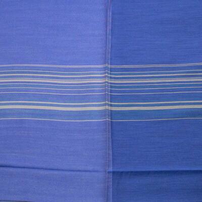 Classic cotton scarf - blue stripes - 2
