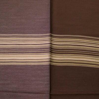 Classic cotton scarf - brown stripes - 2