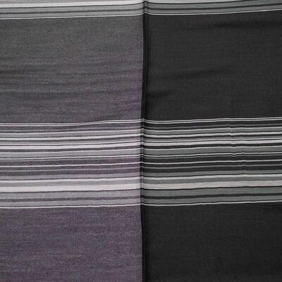 Classic cotton scarf - black stripes - 2