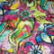 Classic women's scarf - multicolor with floral print - 2/3