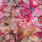 Classic women's scarf - pink with floral print - 2/3