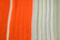 Classic women's scarf - orange woth stripes - 2/2