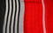 Classic women's scarf - red and black with stripes - 2/2