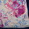 Classic women's scarf - white and violet - 2/2