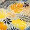 Classic women's scarf - yellow with print - 2/2